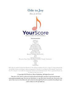 cover of Ode To Joy, an adaptable Elementary Band and Orchestra piece written by Brian Franco